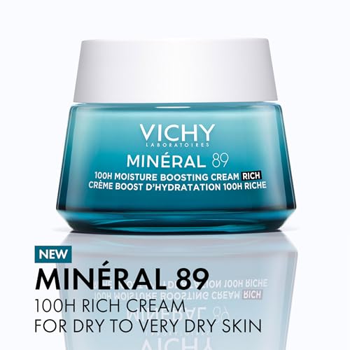 VICHY Mineral 89 Rich Cream texture close-up shows nourishing richness.