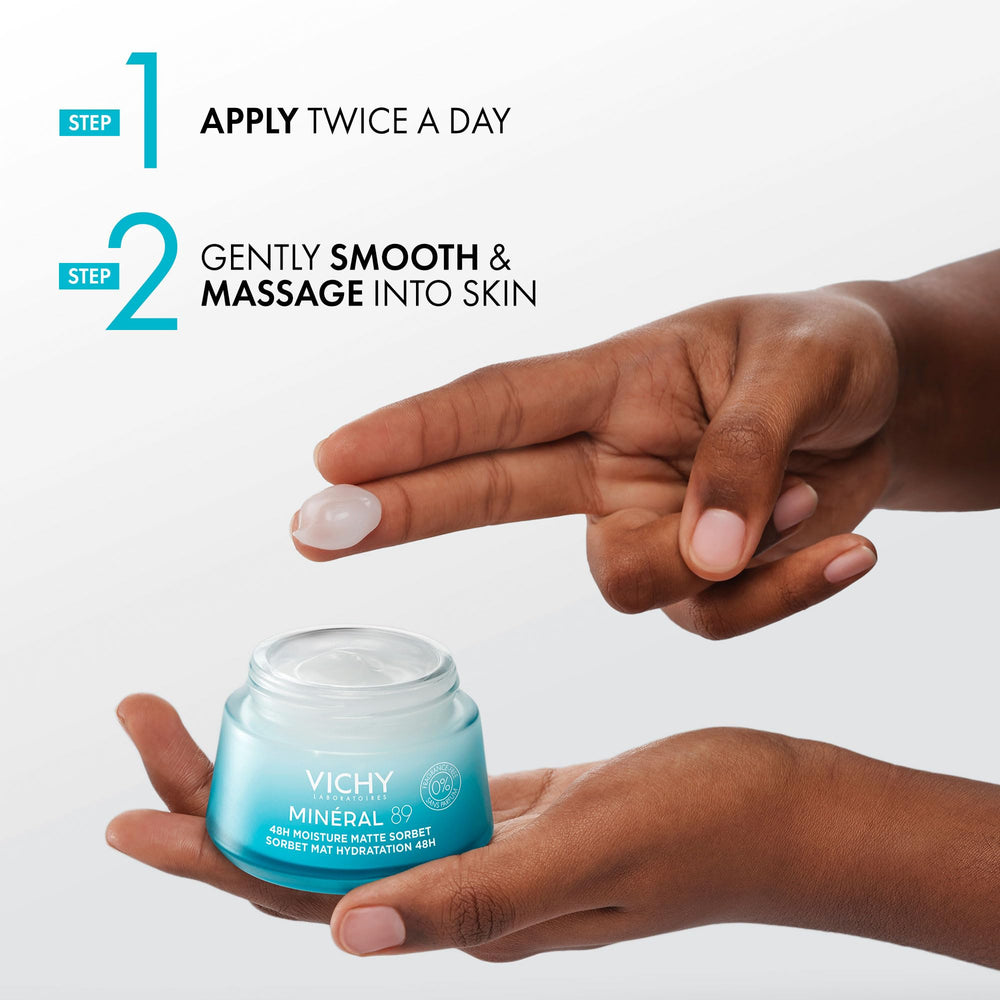 Hyaluronic Acid hydrates in VICHY Minéral 89 Sorbet