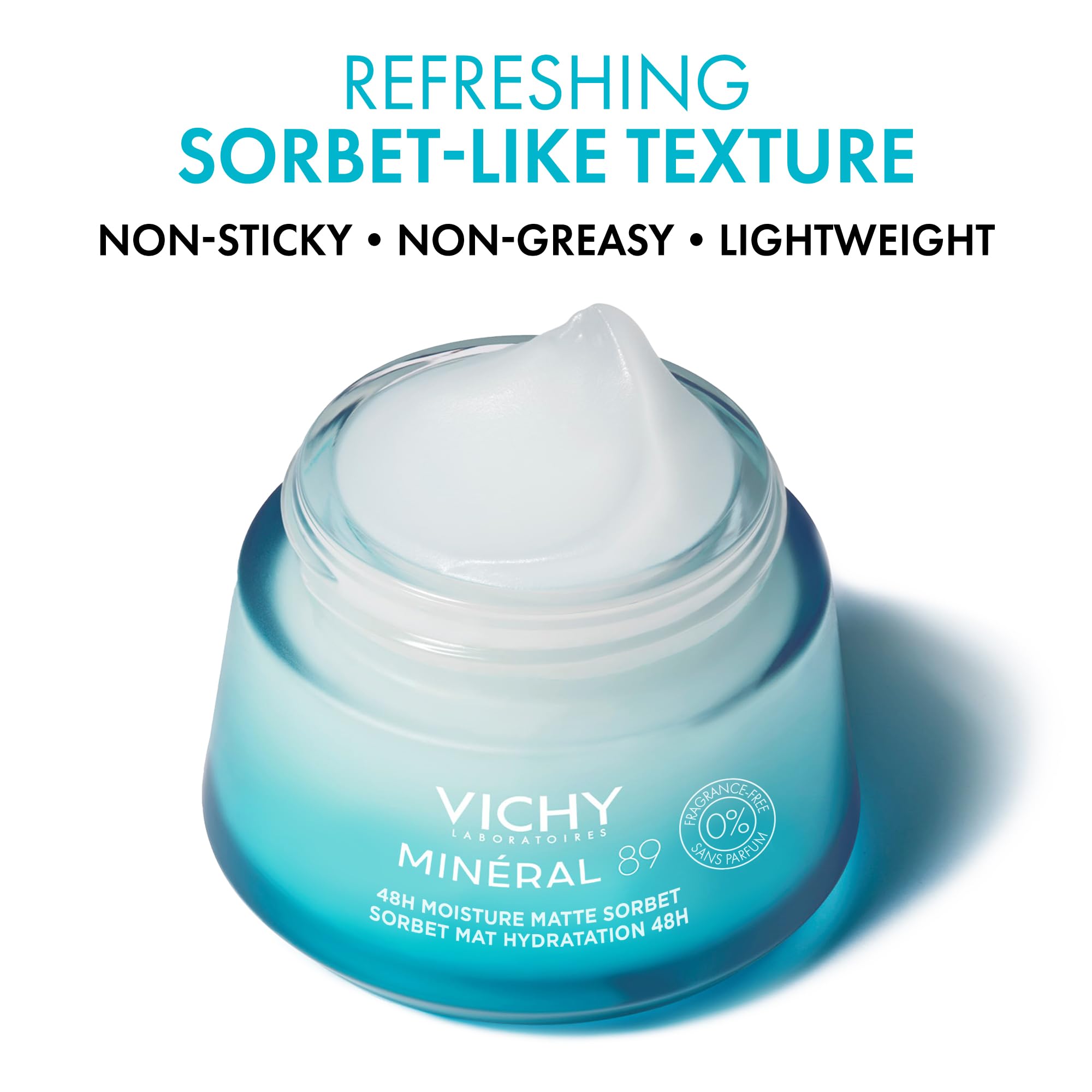 Minéral 89 Sorbet used as a mattifying makeup base