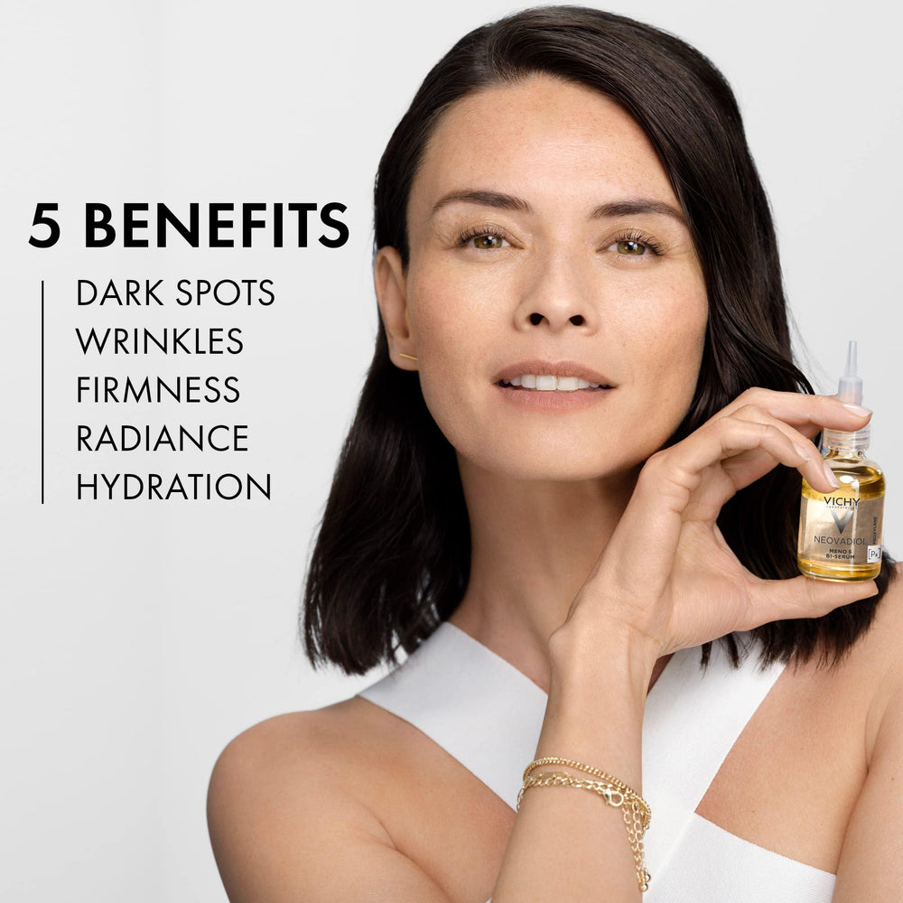 A drop of Neovadiol Serum dispensed showing silky texture