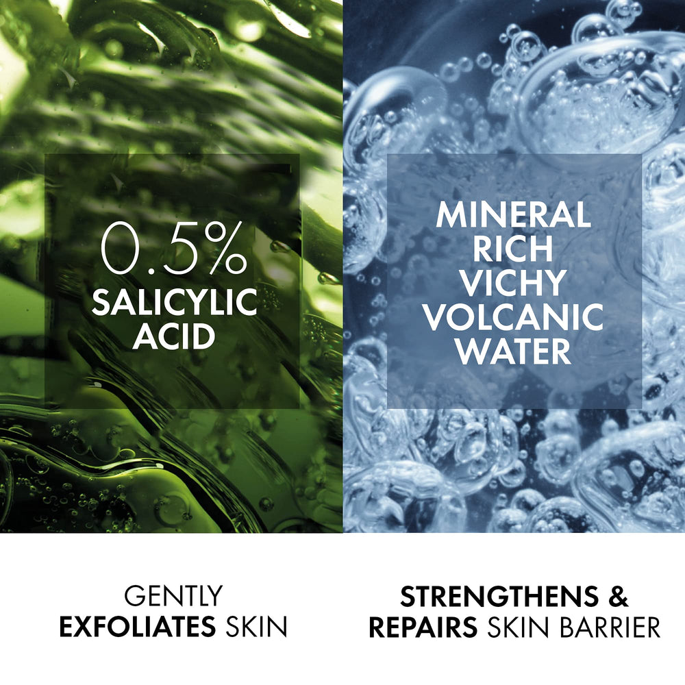 VICHY Normaderm: aplicación diaria con espuma fresca para limpiar piel grasa.
