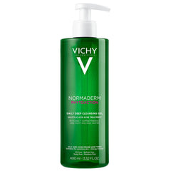 VICHY Normaderm bottle pouring gel for daily acne care and oil control.