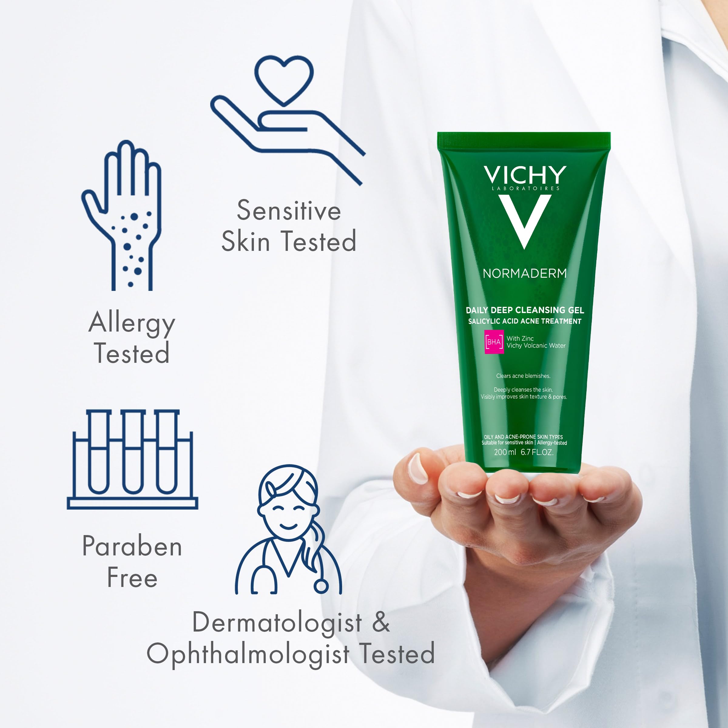 VICHY Normaderm: piel purificada y tono más uniforme tras uso continuo.