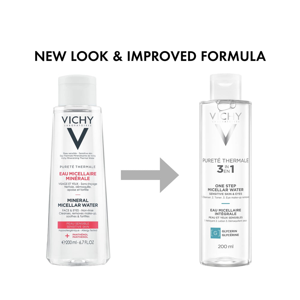 Limpieza sin enjuague con agua micelar para piel sensible de Vichy