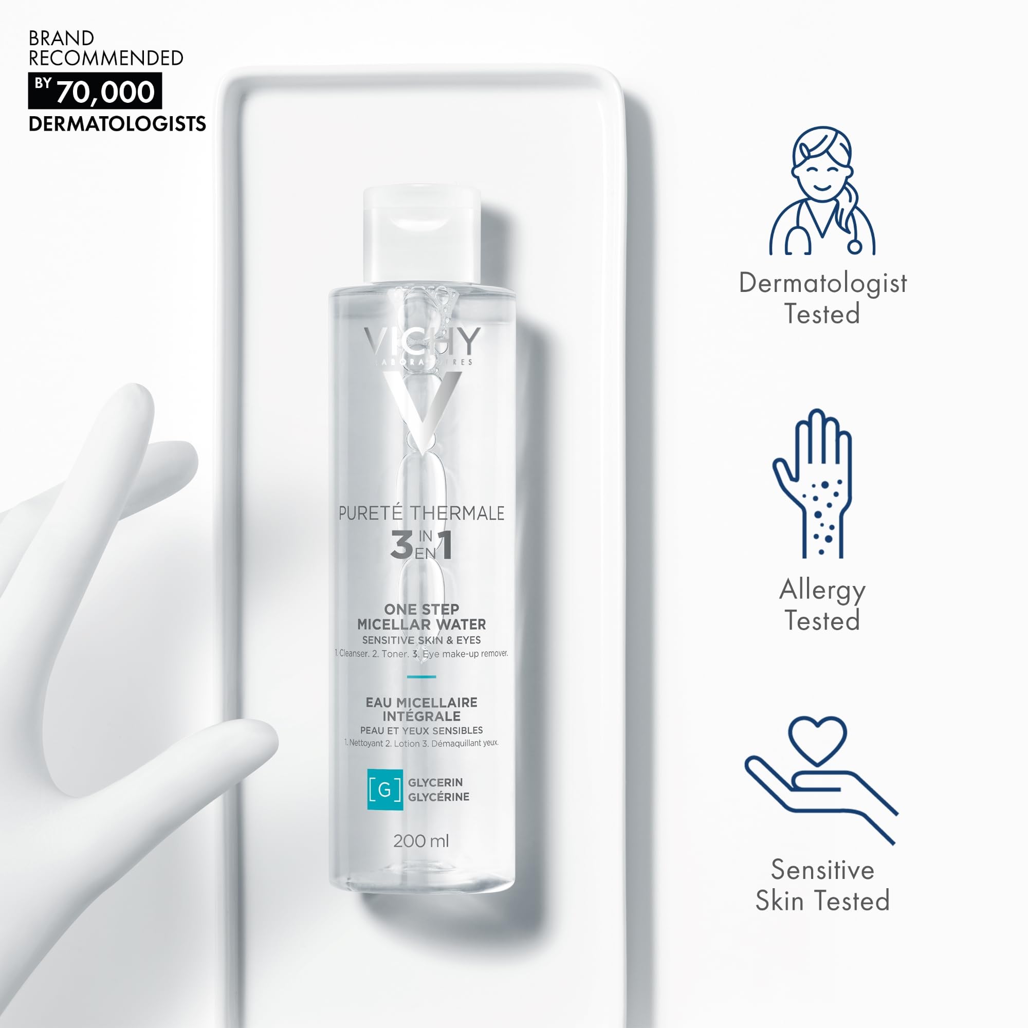 Tónico hidratante para rostro que refresca con Vichy Pureté Thermale