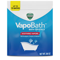 Vicks VapoBath cristales de baño relajación: transforma tu baño en un momento de calma.
