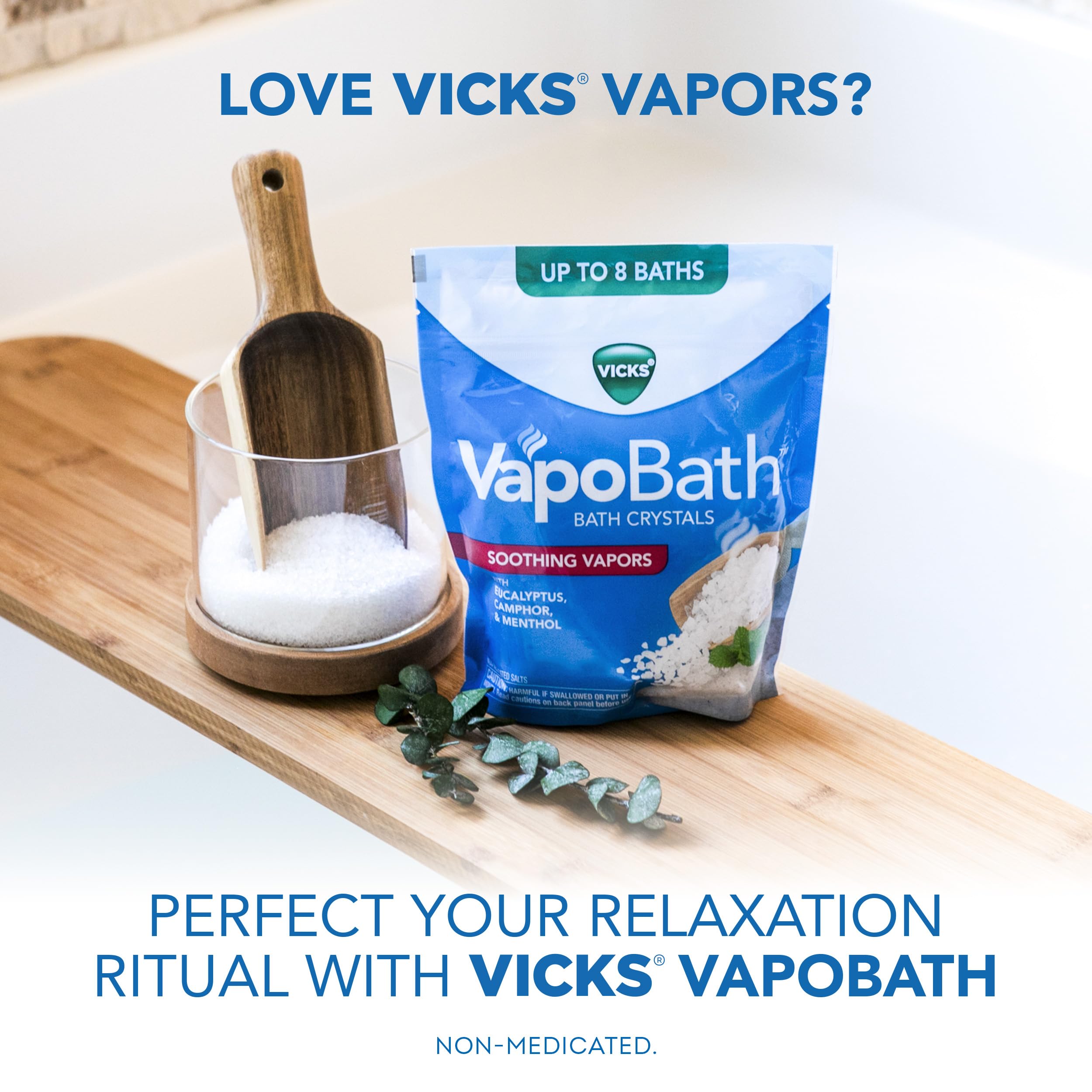 Vicks VapoBath ritual de relajación diario para desconectar tras el día.