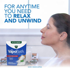 Vicks VapoBath vapor no medicado que transforma el baño en refugio.