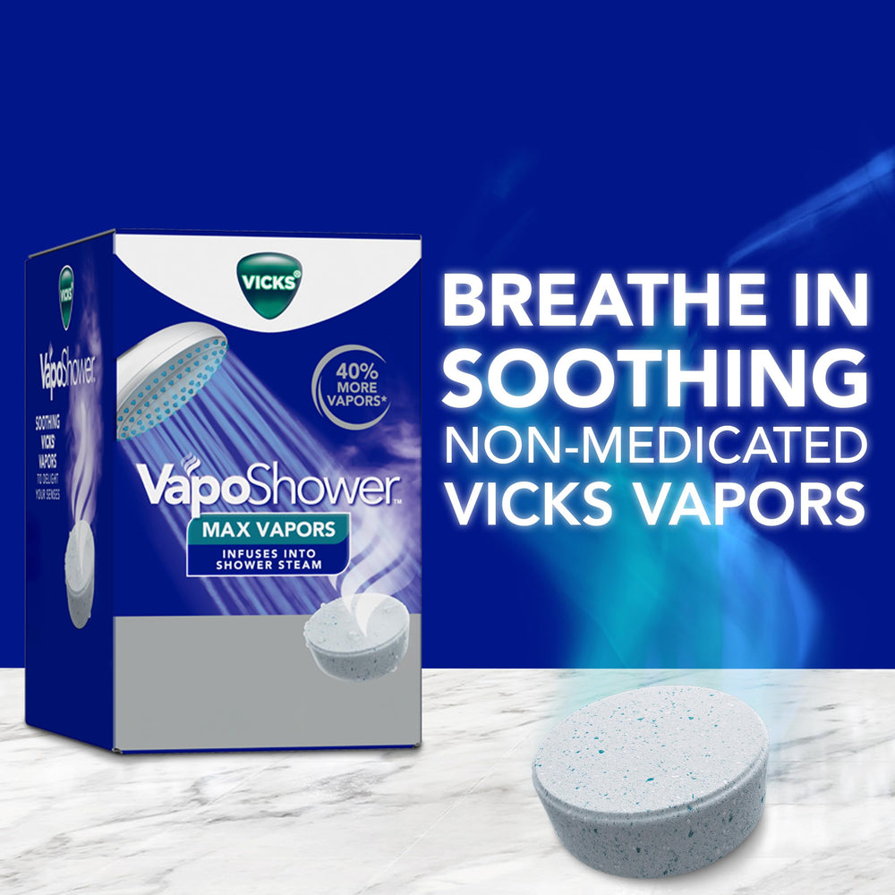 VapoShower MAX libera vapores intensos en la ducha para despertar los sentidos.