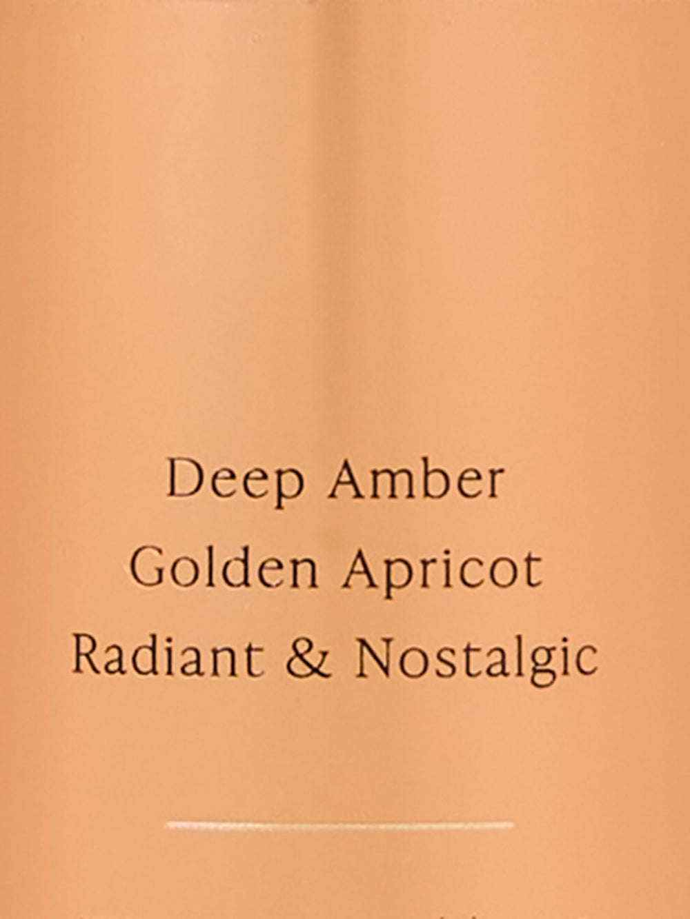 Victoria's Secret Amber Romance body splash delivering a light aroma.