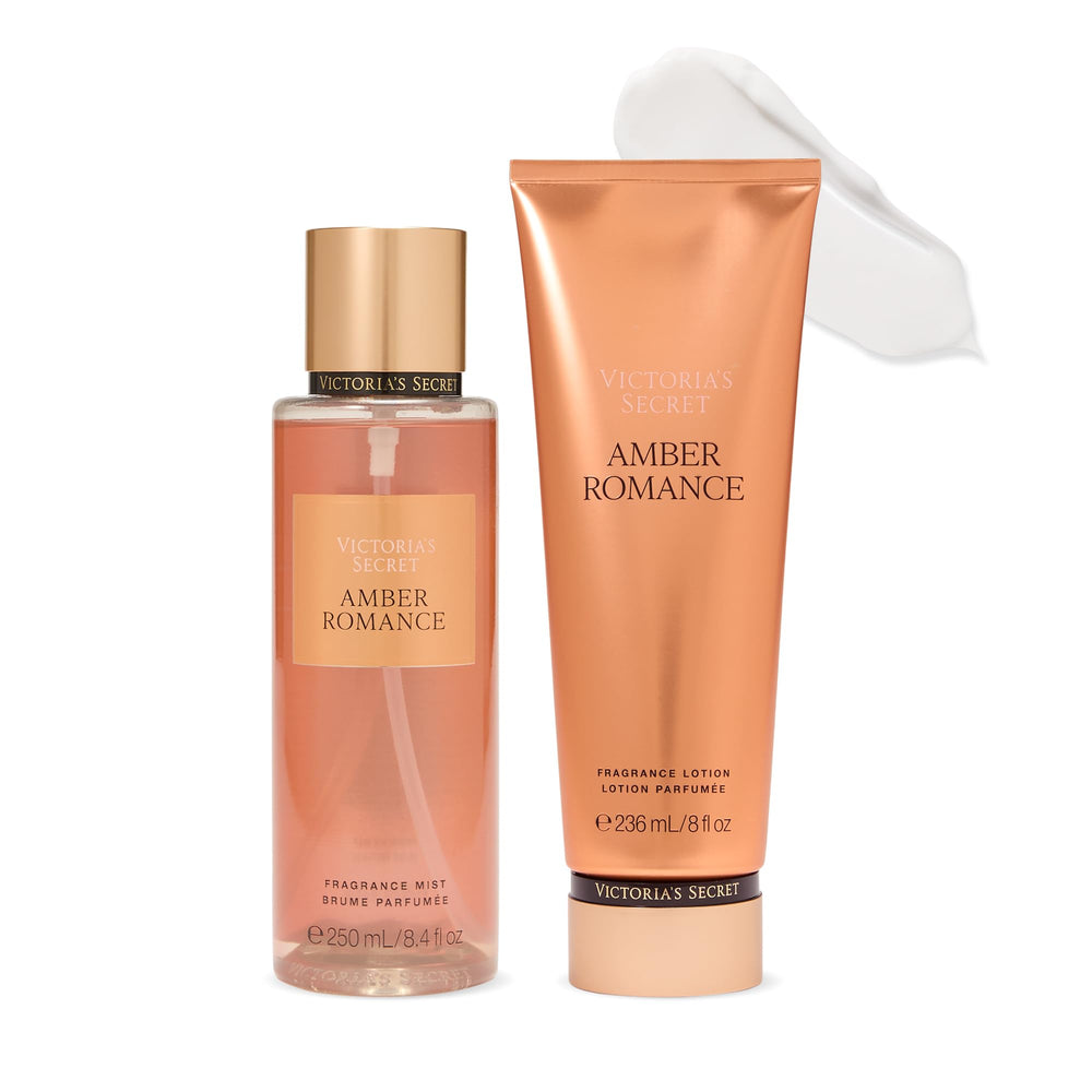 Victoria's Secret Amber Romance Mist bottle front for everyday layering benefits