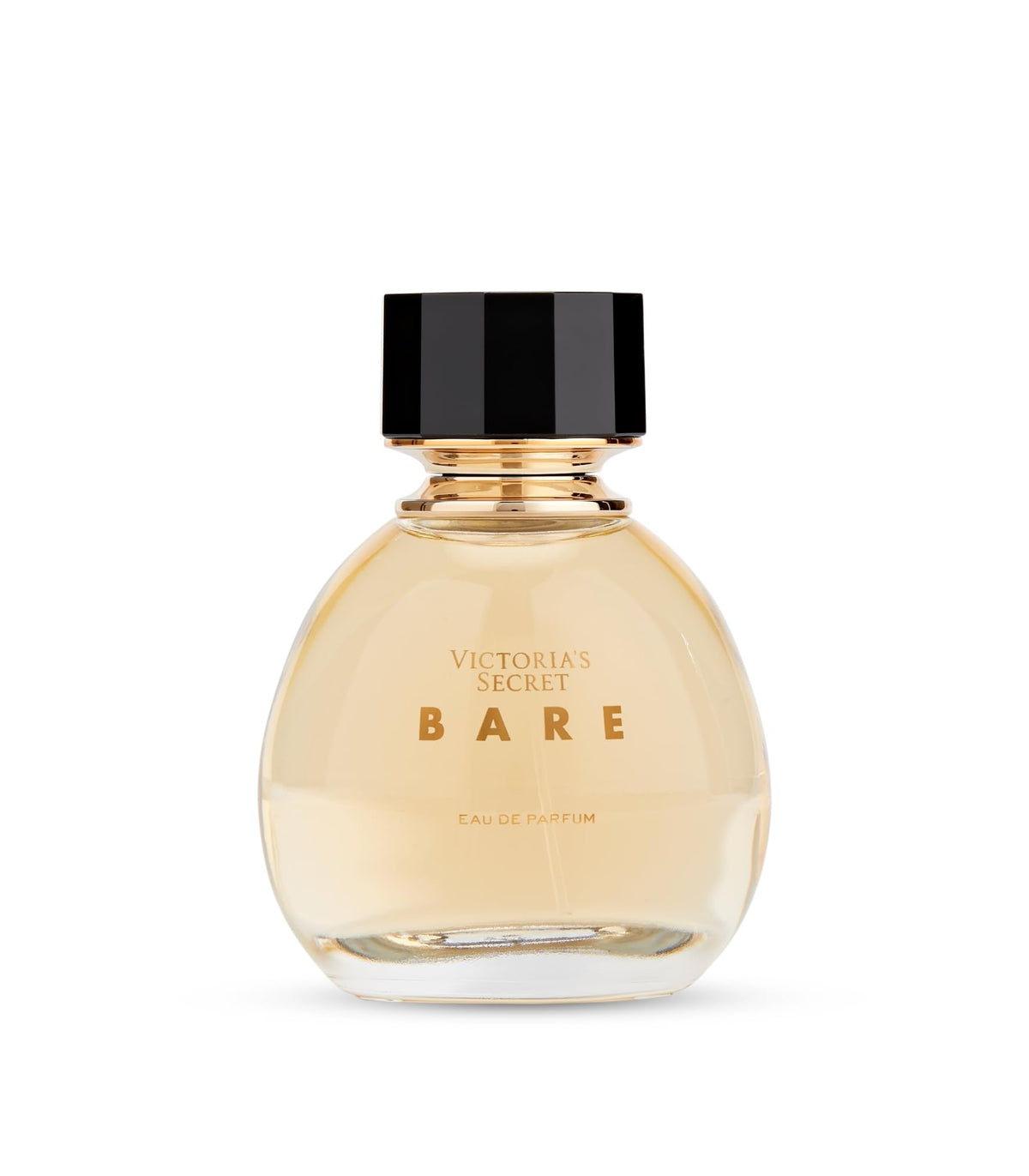 Victoria's Secret Bare bottle front view, premium woody floral scent for daily elegance