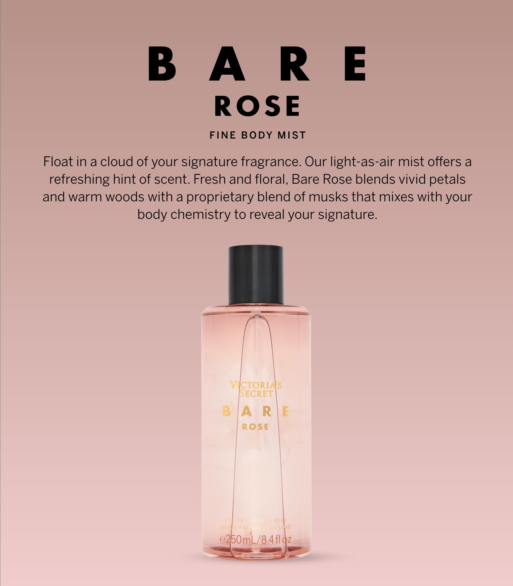 Bare Rose spray in action offering a quick scent lift