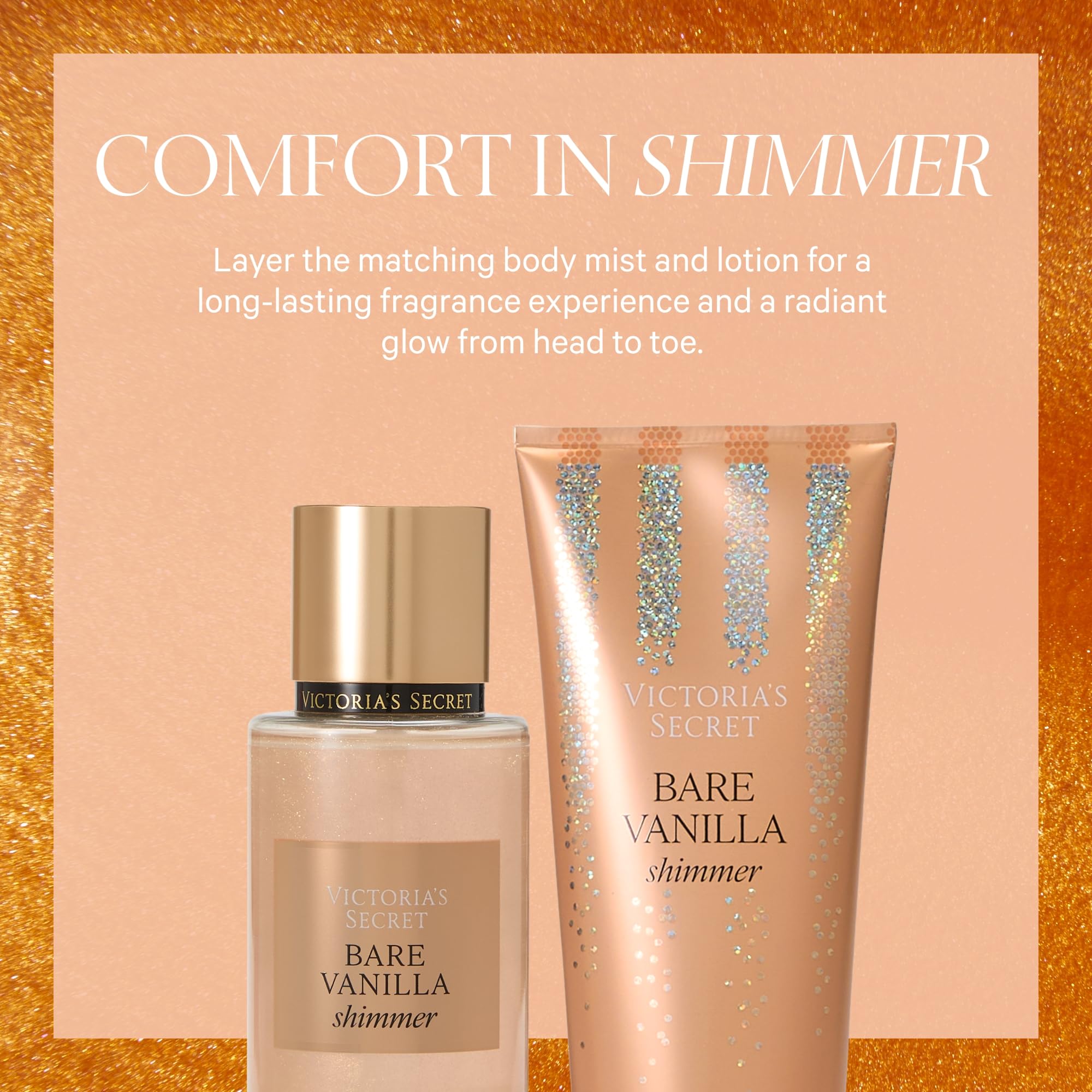 Victoria's Secret Bare Vanilla Shimmer Mist vanilla notes enrich daily routine
