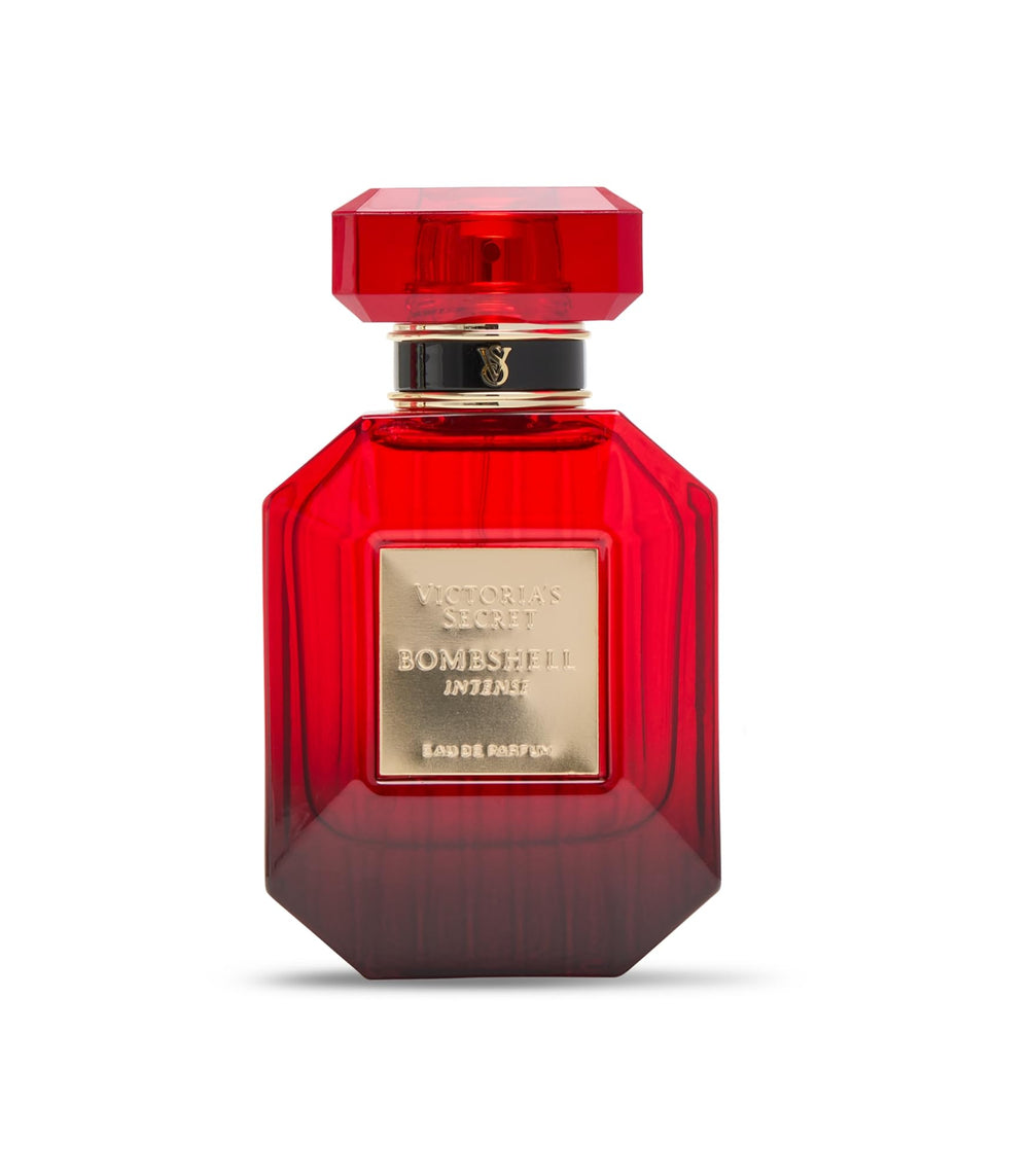 Bombshell Intense packaging box and bottle for premium presentation.