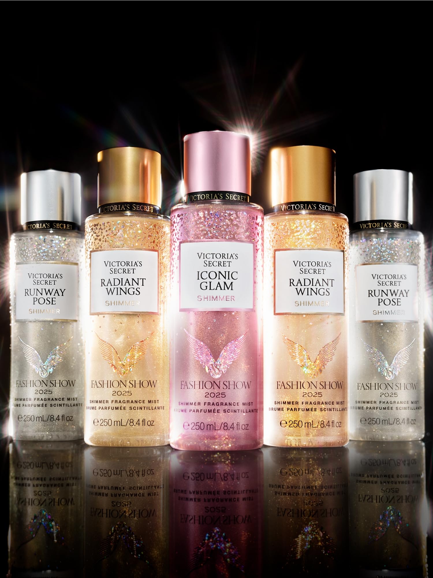 Victoria's Secret Glam Shimmer Mist application highlights easy, on-the-go scent refresh.