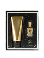 Victoria's Secret Heavenly packaging close-up highlighting luxe presentation.