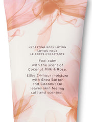 Victoria's Secret Etiqueta floral coco rosa, diseño sensorial para piel suave
