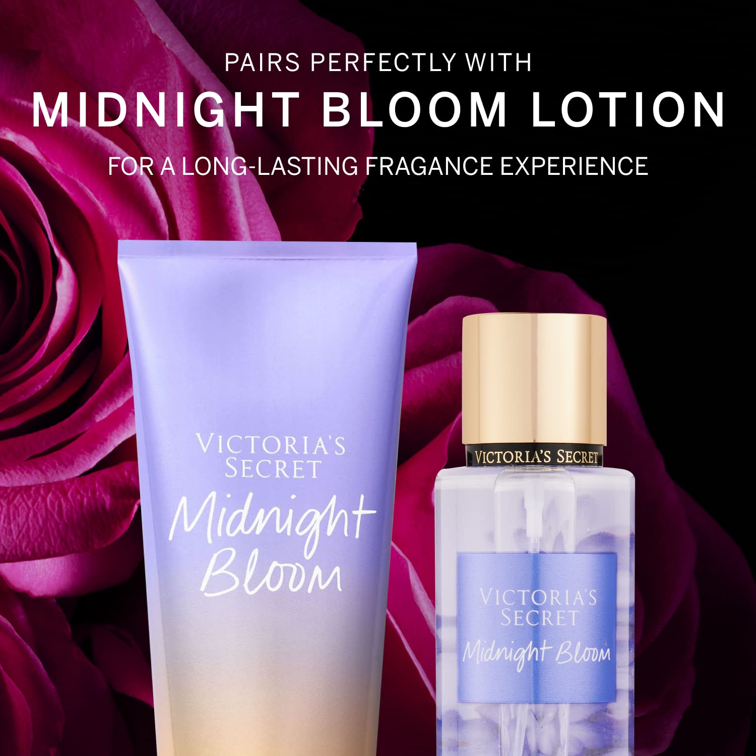 Victoria's Secret Midnight Bloom pulse-points-spray for easy daytime refresh on neck and wrists