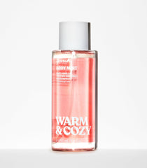 Victoria's Secret Pink Warm & Cozy spritz in action for warmth.