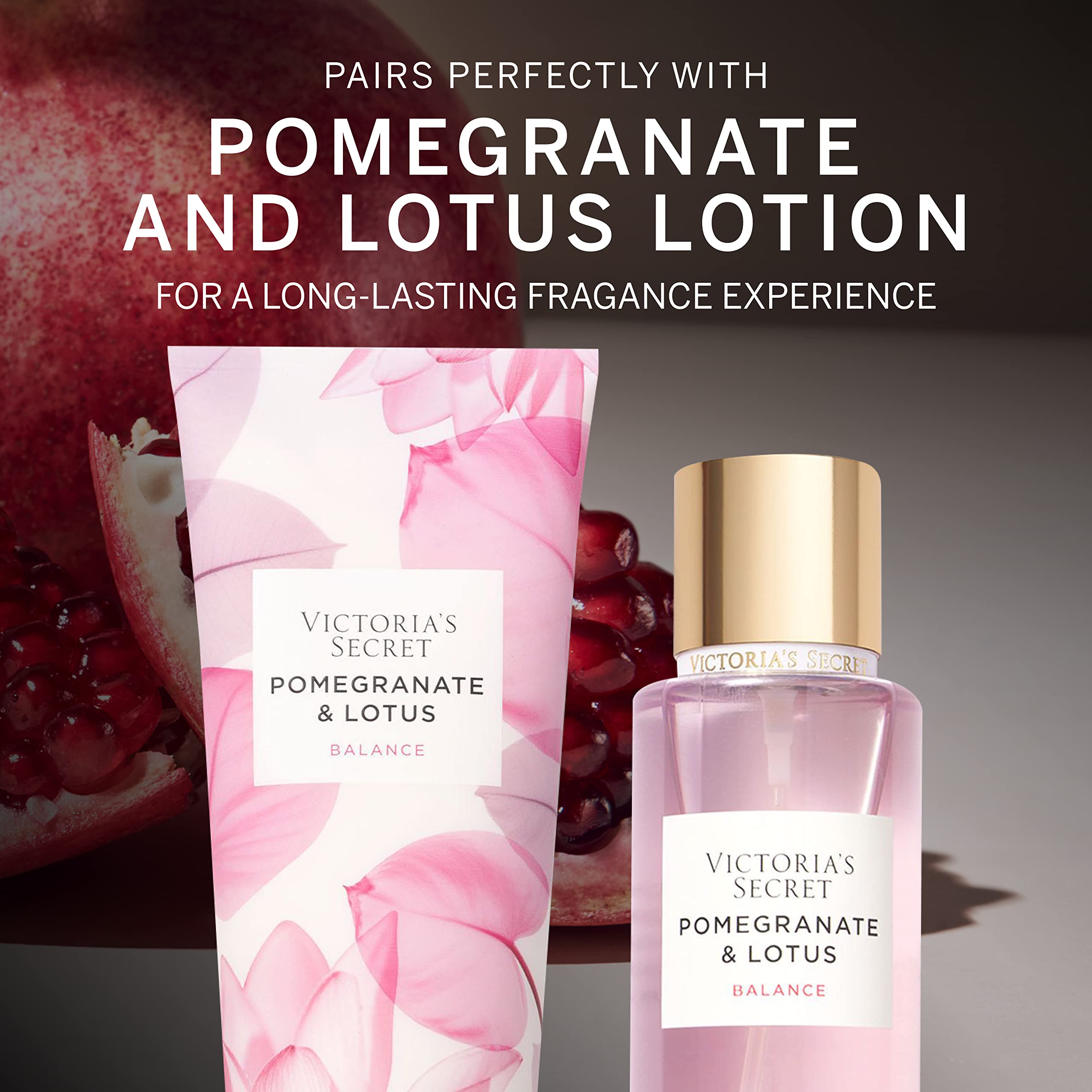 Victoria's Secret Pomegranate & Lotus light fragrance for everyday wear.