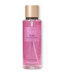 Victoria's Secret Pure Seduction lotion tube close-up, silky moisturization with a playful aroma