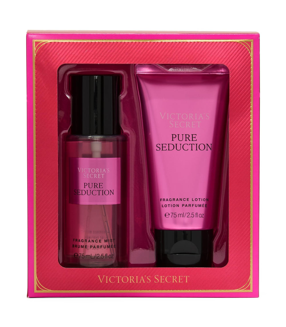 Victoria's Secret Pure Seduction mini duo front view, ideal gift-ready presentation.