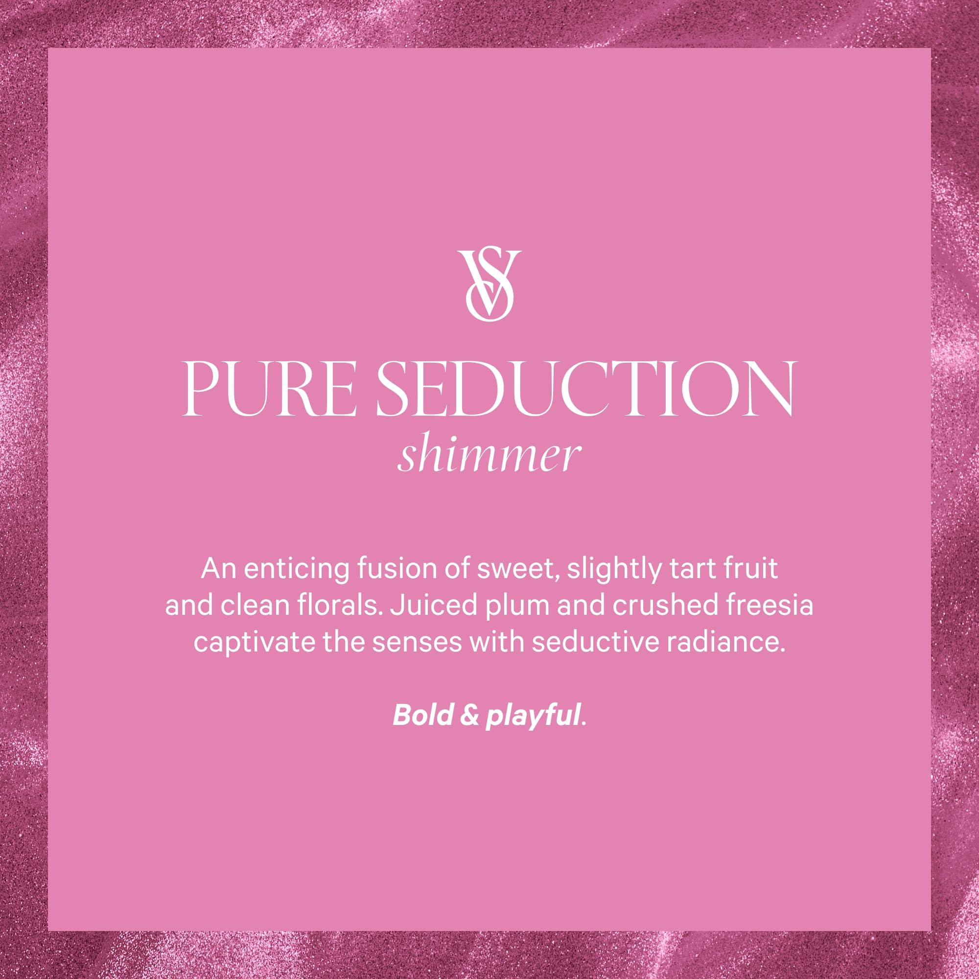 Victoria's Secret Pure Seduction Shimmer application offers quick elegance for anytime wear.