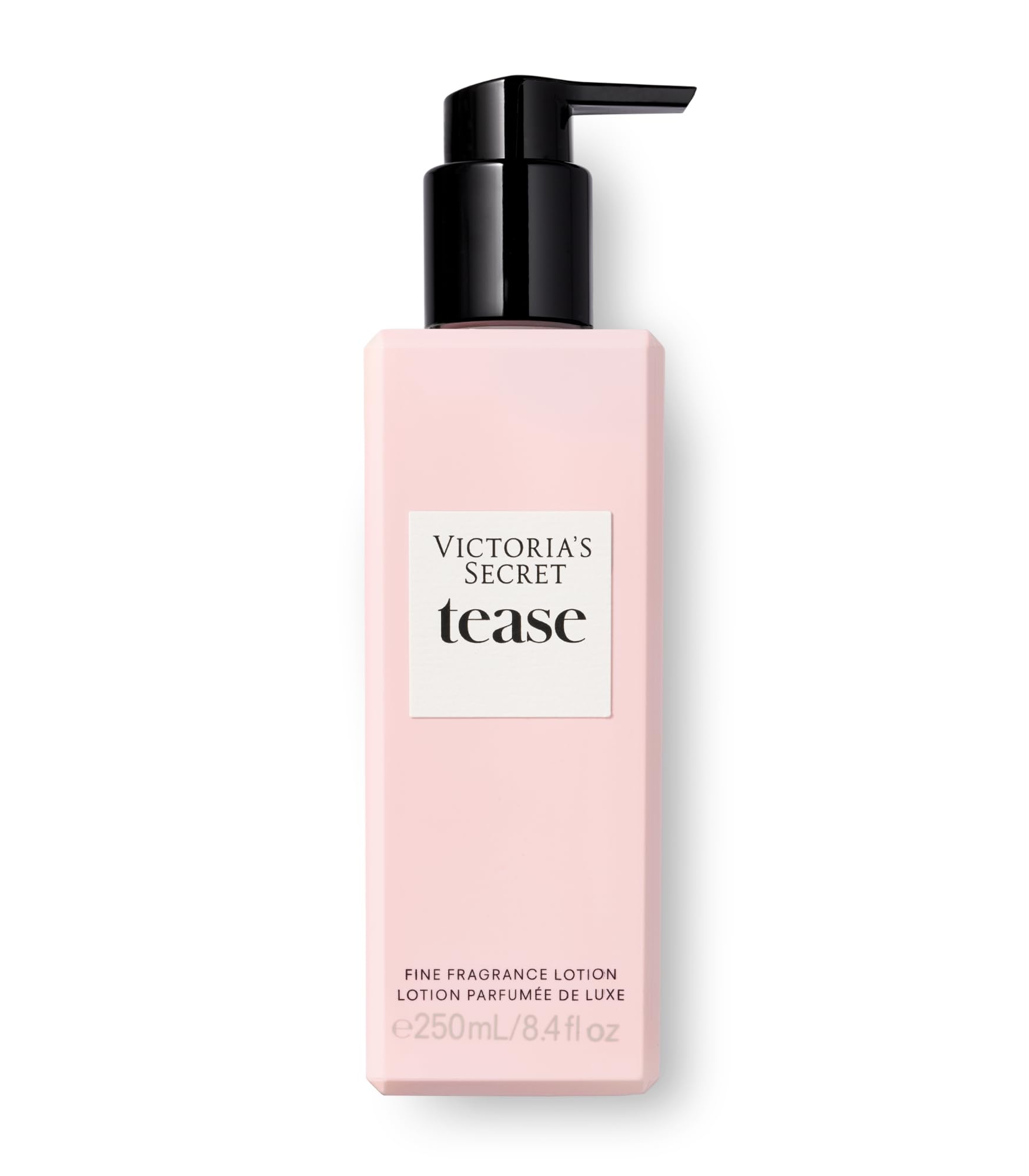 Close-up of Tease lotion texture reveals smooth, fast-absorbing pear-infused cream.