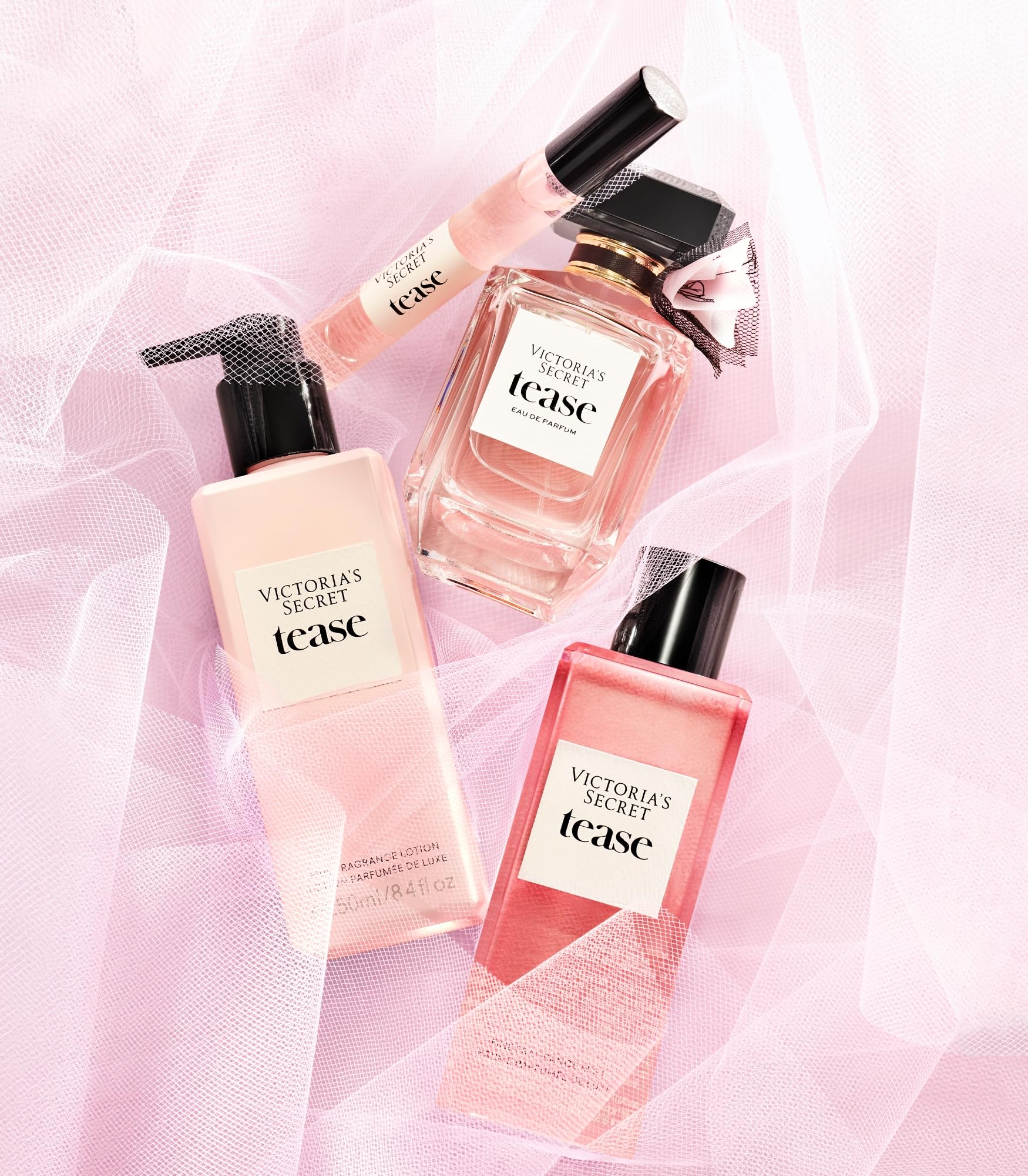 Victoria's Secret Tease notes include gardenia and vanilla for warmth.