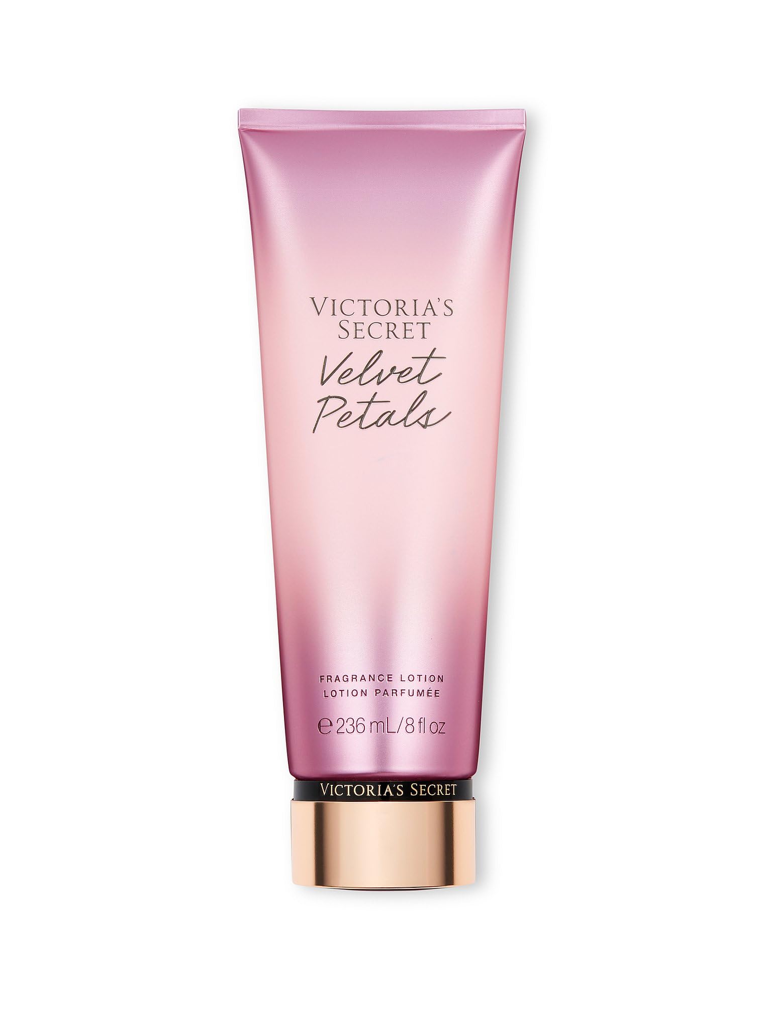 Velvet Petals de Victoria's Secret, loción corporal en botella, hidrata y perfuma todo el día.