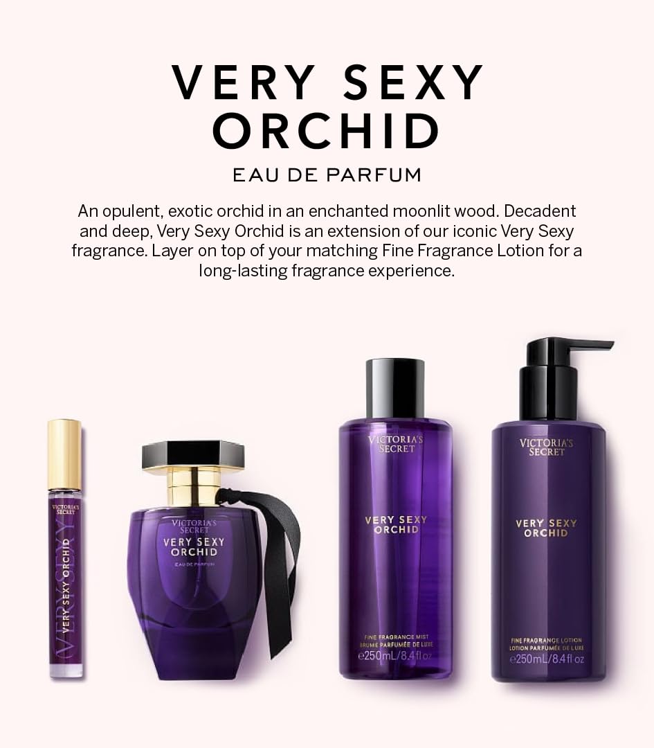 Victoria's Secret Very Sexy Orchid flacon detail conveys luxury and depth