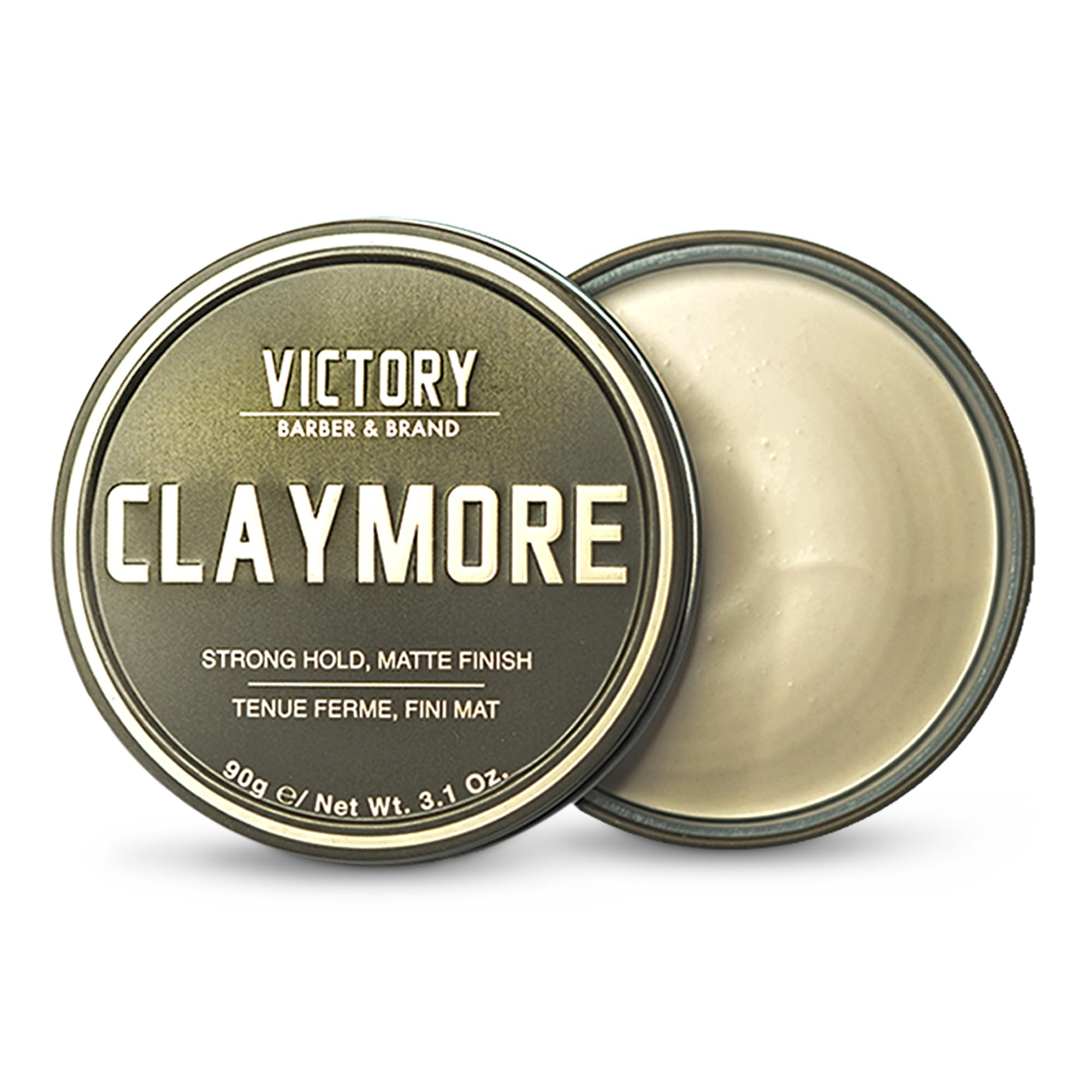 Victory Claymore bottle front shows strong hold for textured men's styles.