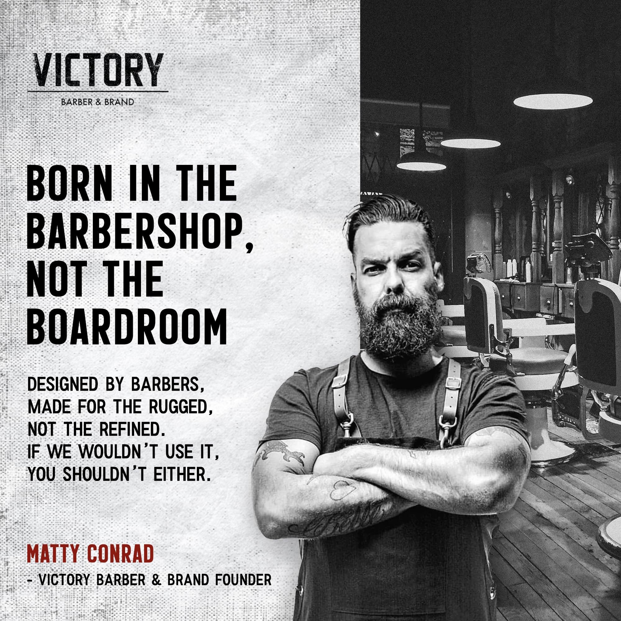 Victory Claymore packaging box highlights USA-made craftsmanship.