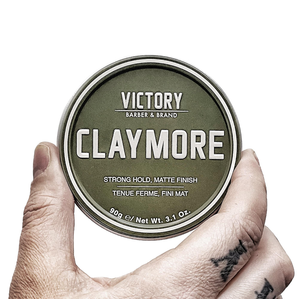 Travel-friendly Victory Claymore sample demonstrates compact size.