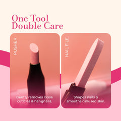 VICTORY NAIL Cuticle Pusher Ceramic Tool helps smooth cuticles safely.