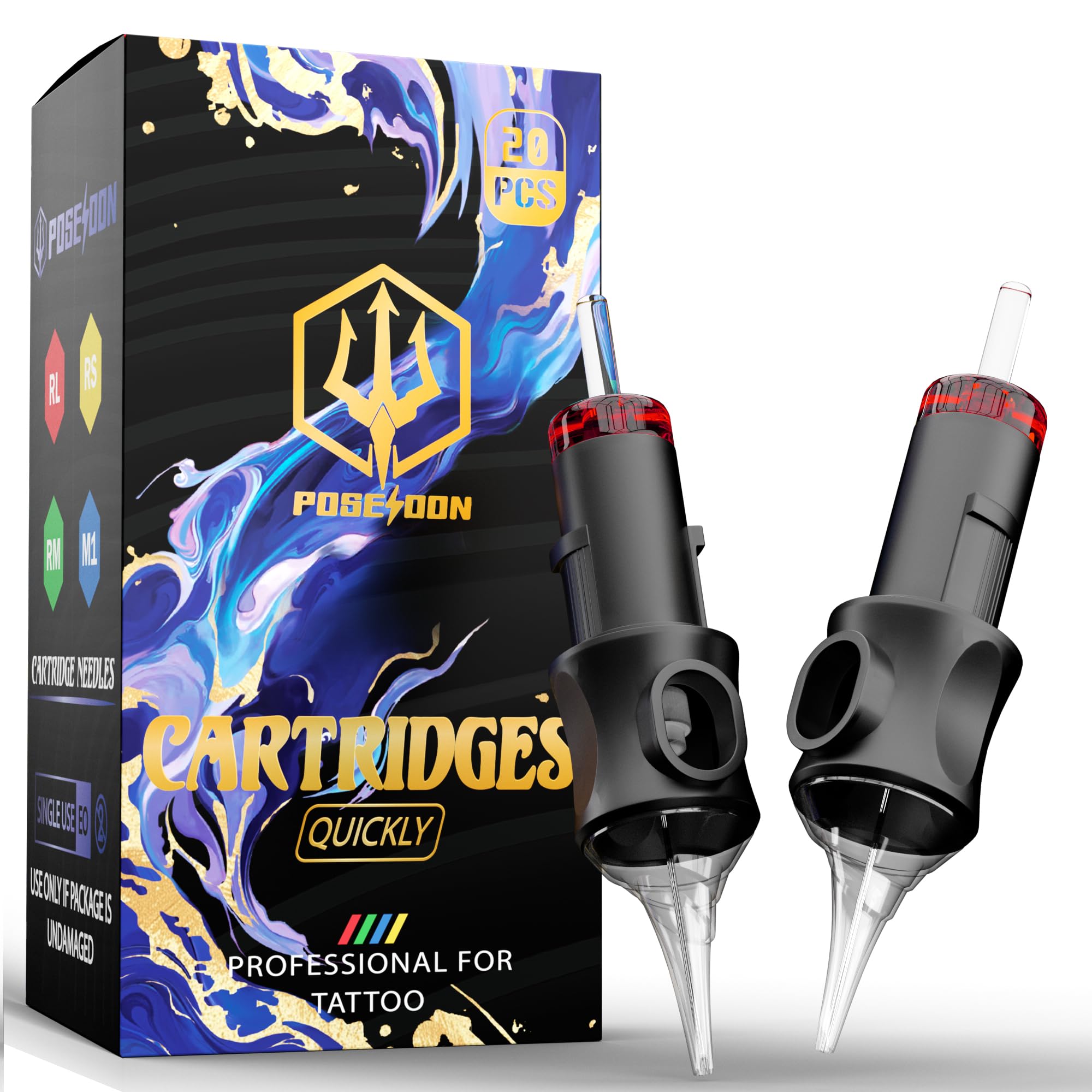 Vidattx Poseidon 20pcs needles pack for professional tattoo liners and beginners