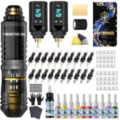 Vidattx Poseidon tattoo pen showing ergonomic design for precise lines