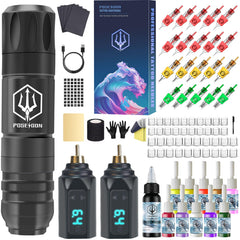 Vidattx Poseidon tattoo pen with ergonomic grip for precise line work.
