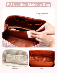 VIDIBESTY divided compartments help separate brushes and bottles neatly.