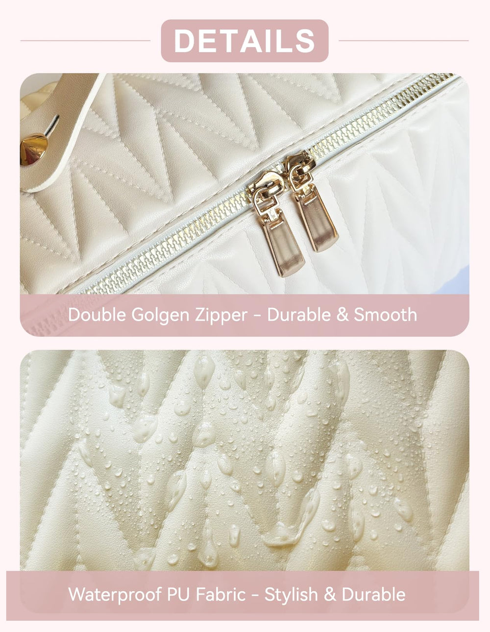 VIDIBESTY Travel Makeup Bag divider organizes cosmetics efficiently