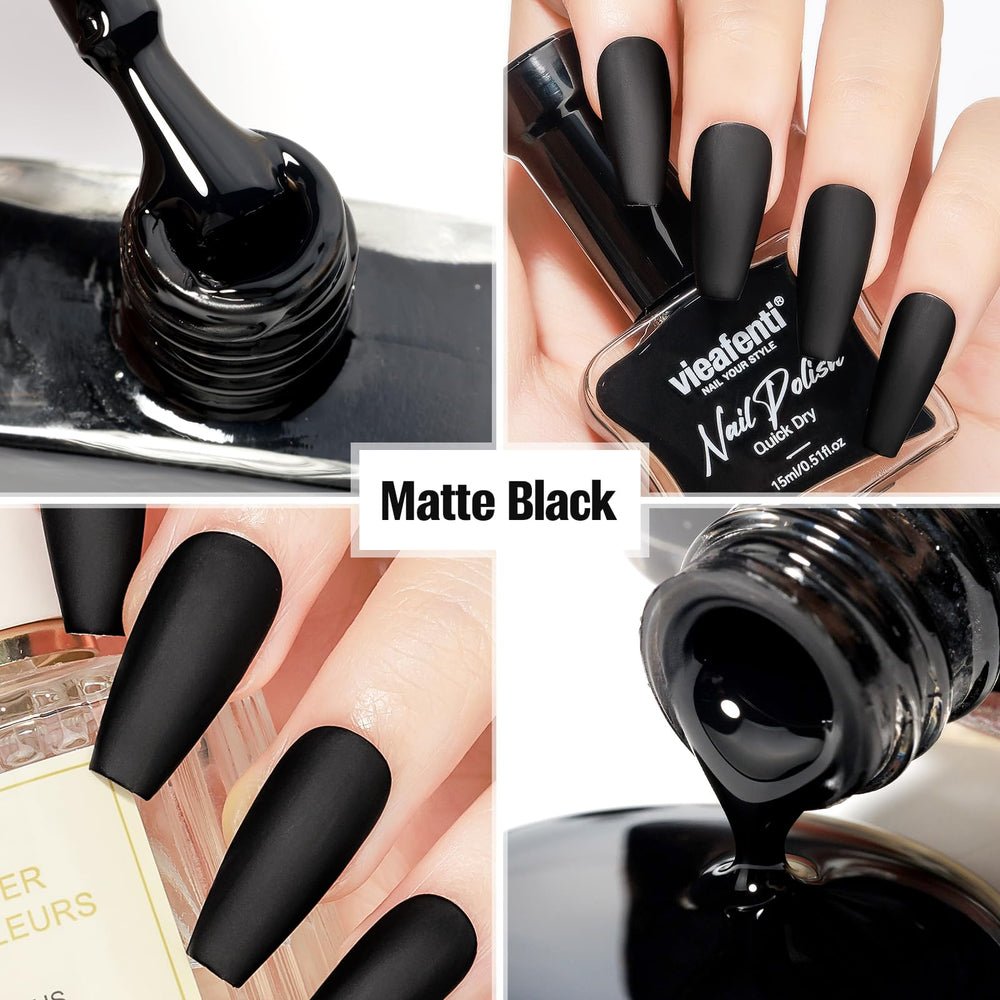 Vieafenti quick-dry polish demonstrated with a fast 3-minute application on a swatch.