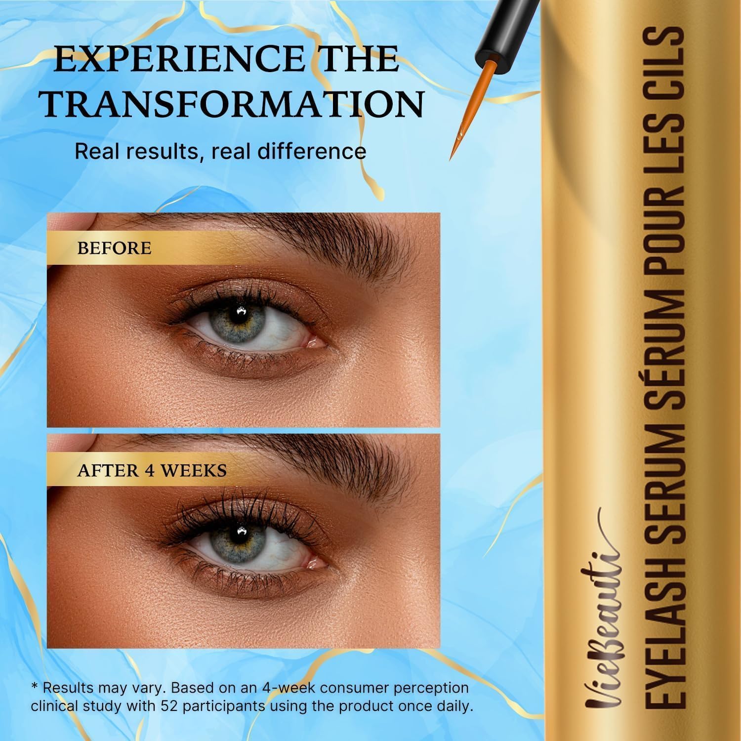 VieBeauti Lash Serum brush tip for precise lash line application