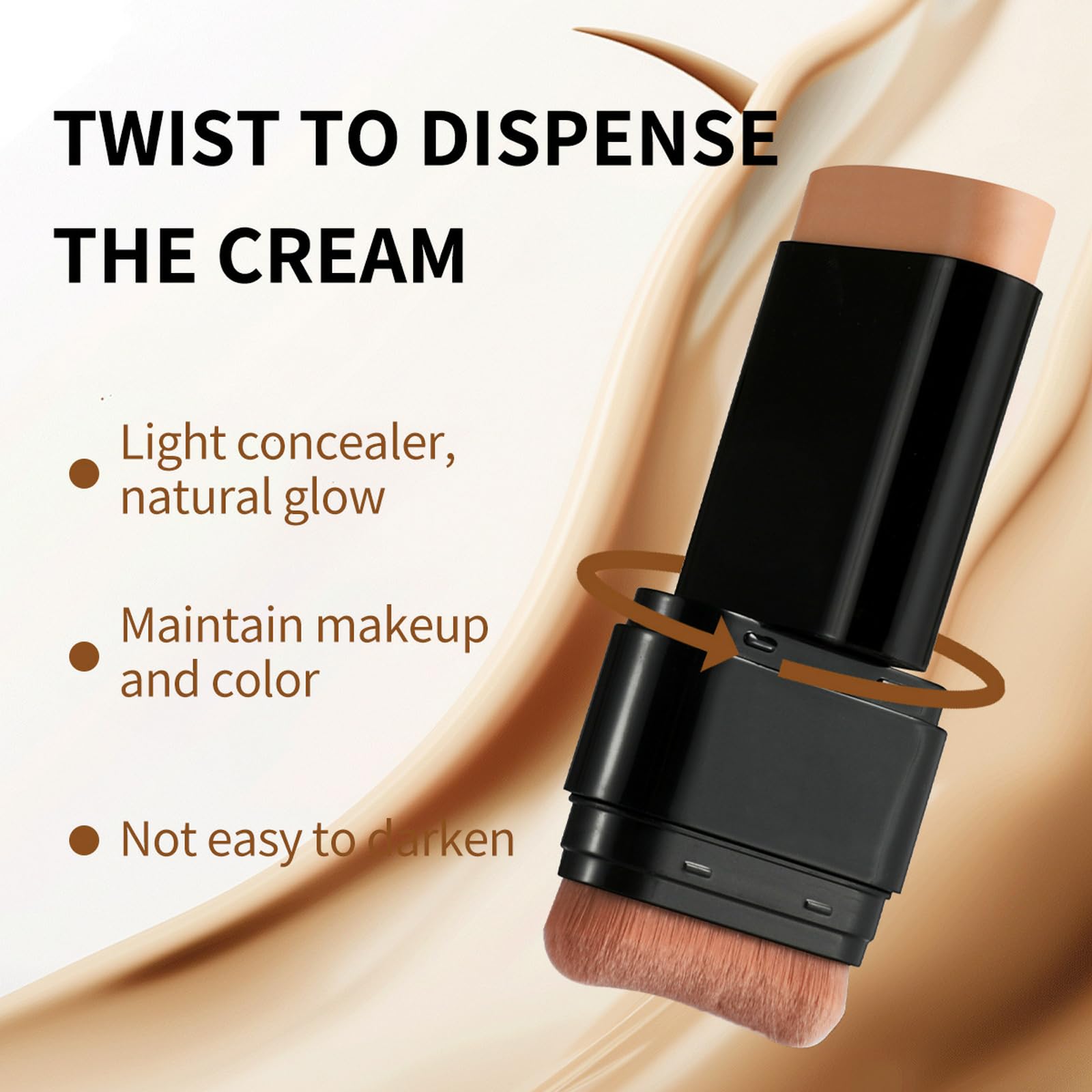 Vienflona Foundation Stick dual-ended design enabling quick contouring.