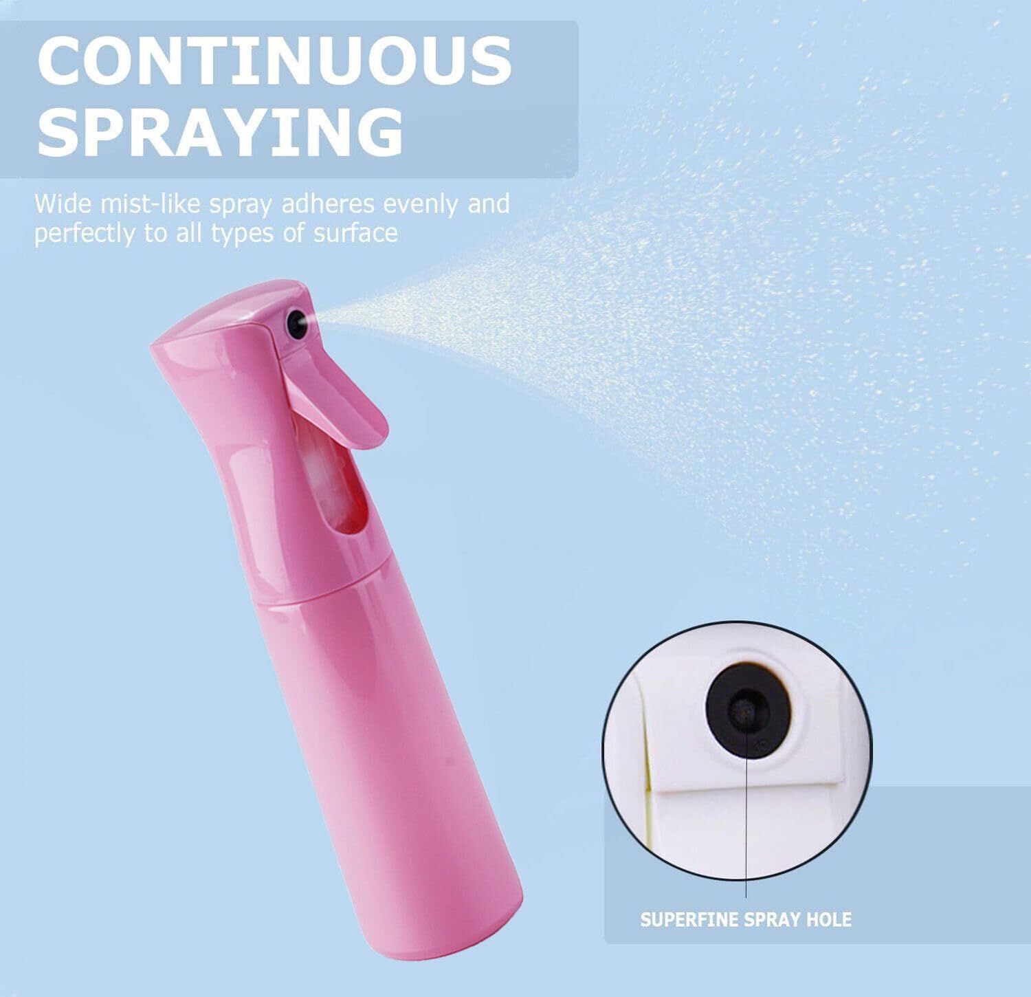 VIGOR PATH ergonomic spray bottle minimizes hand fatigue during use.