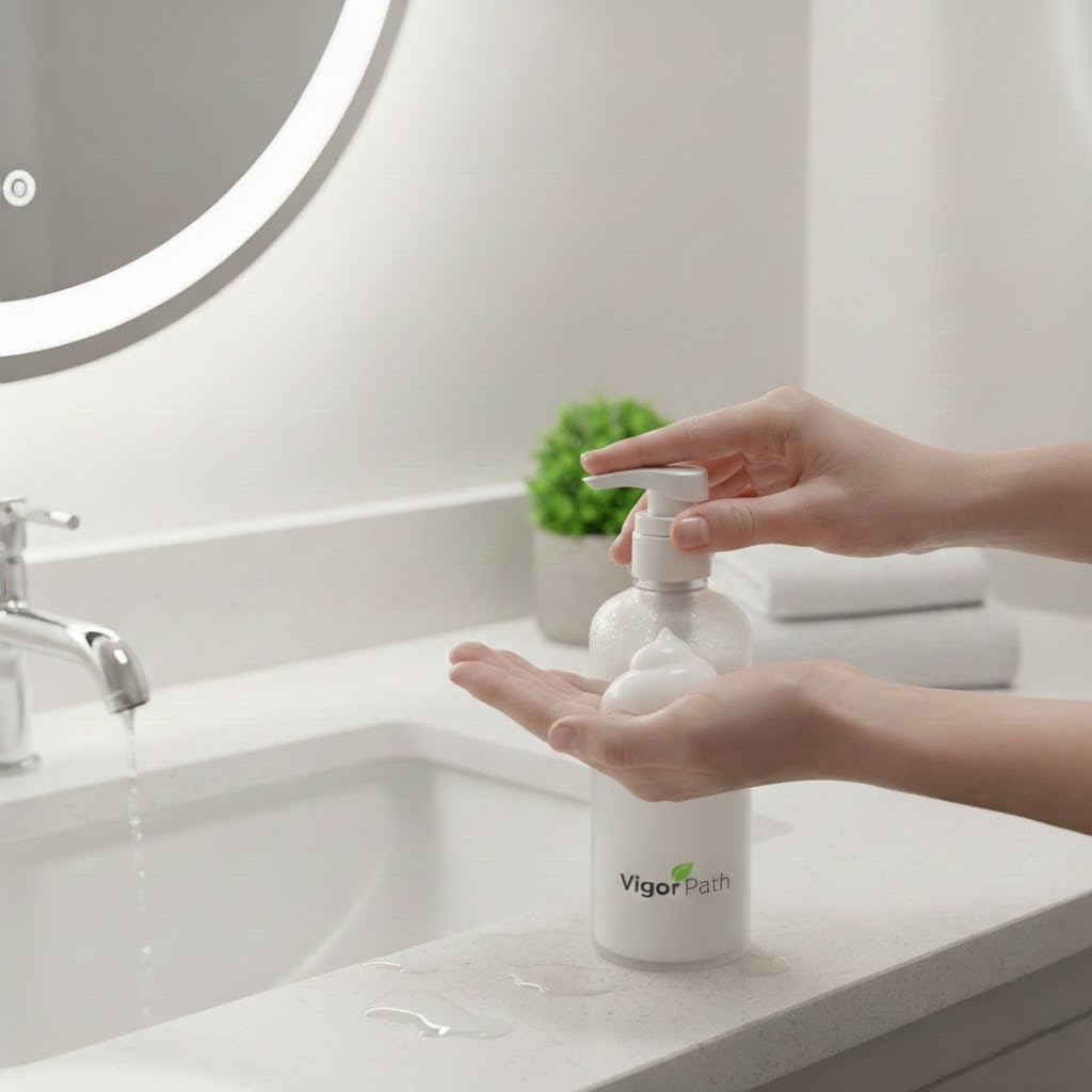 Vigor Path dispenser top design helping prevent leaks during travel and storage.