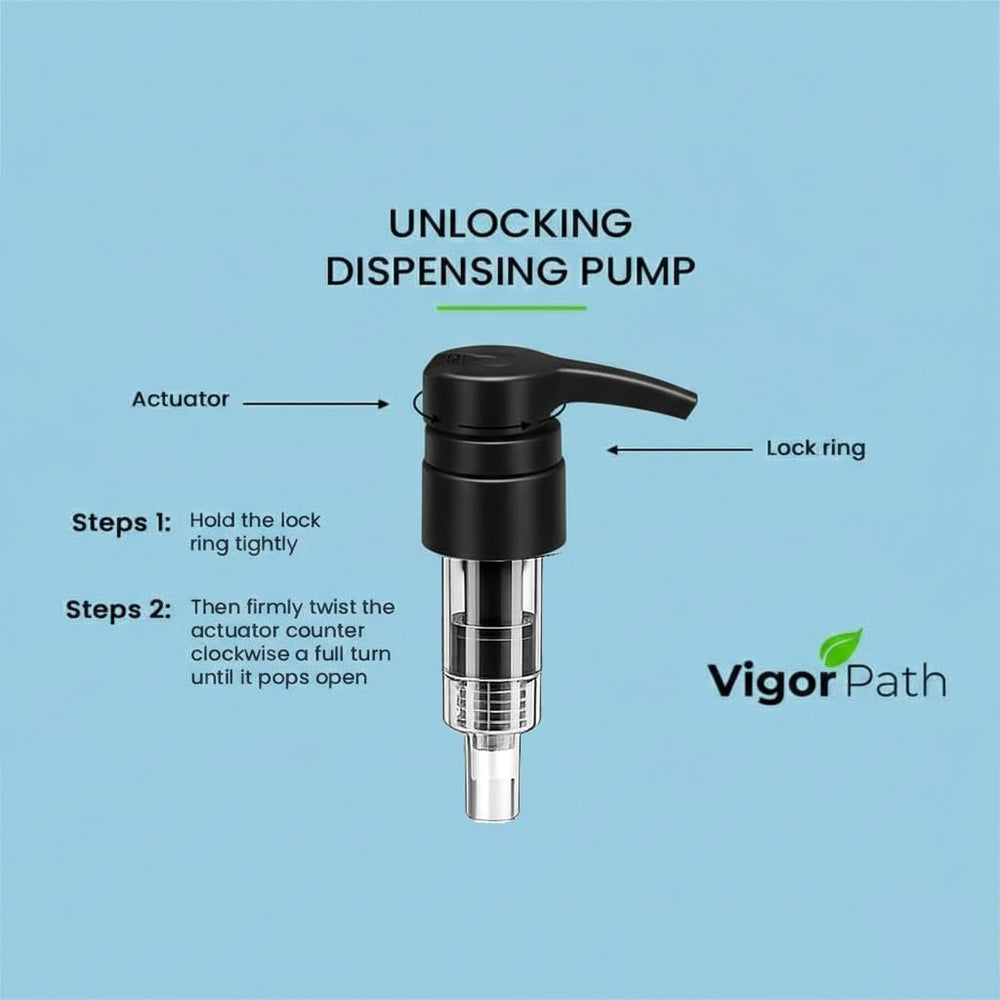 VIGOR PATH universal dispenser pump pack of 2 black units for home and salon