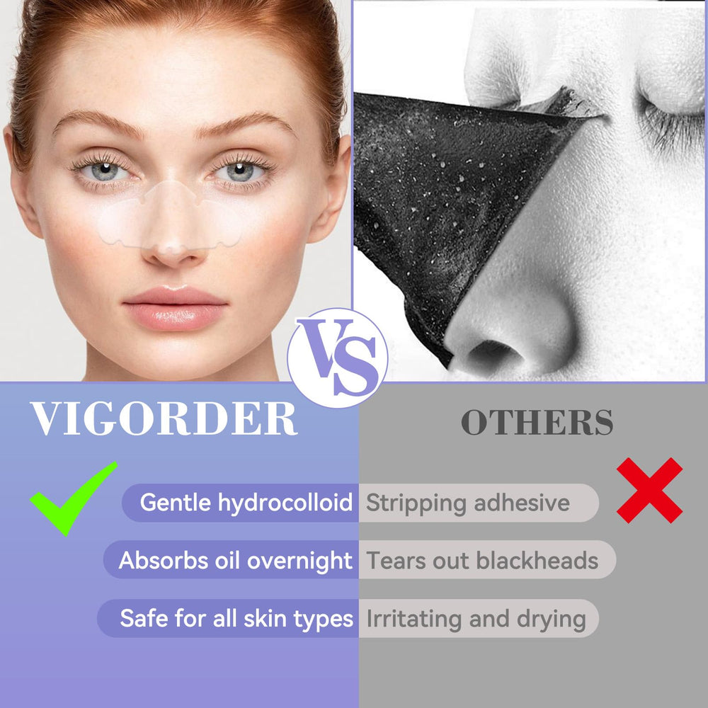 Vigorder patch on nose during daily routine for oil control