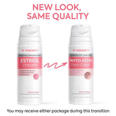 Vigority Bioidentical E3 face cream texture smooth to spread for lightweight hydration.