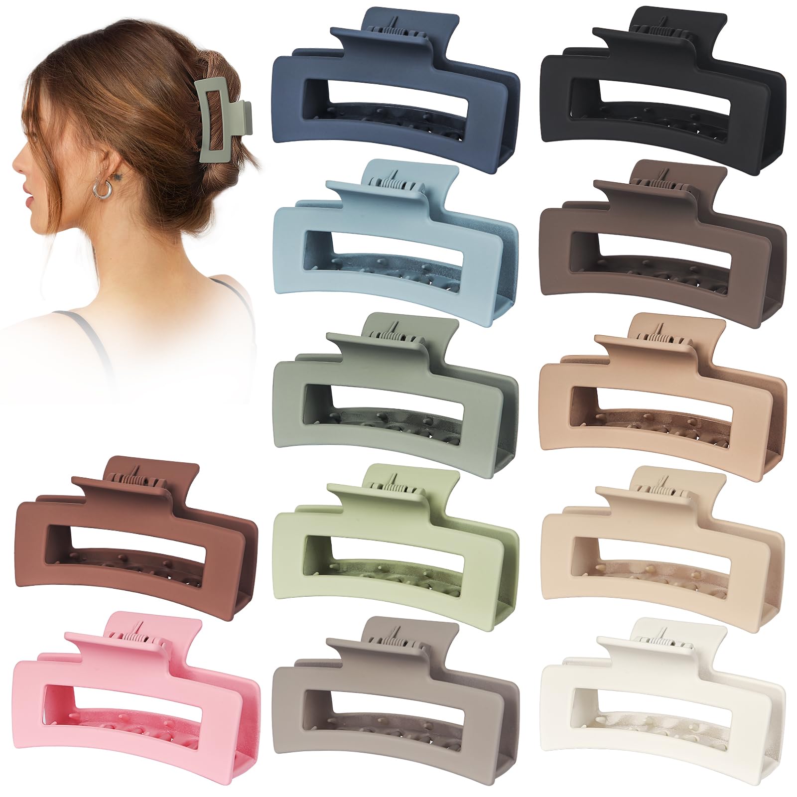 Vigorpace red medium hair claw clip securing a stylish updo for all-day wear